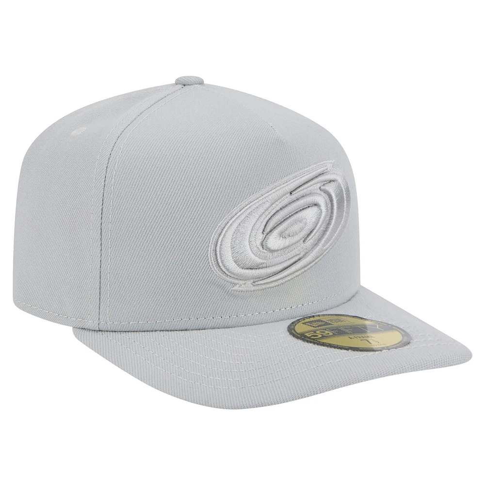 Men's New Era Gray Carolina Hurricanes Color Pack A-Frame 59FIFTY Fitted Hat