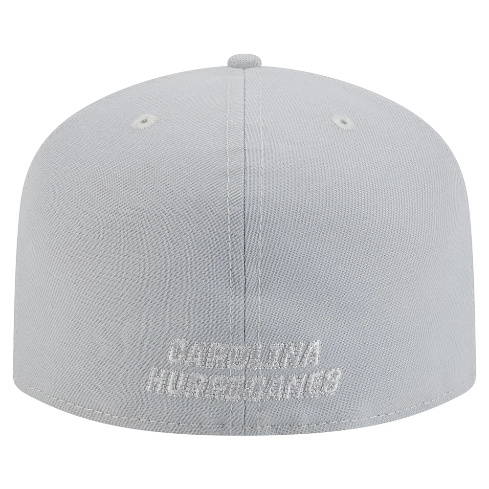 Men's New Era Gray Carolina Hurricanes Color Pack A-Frame 59FIFTY Fitted Hat