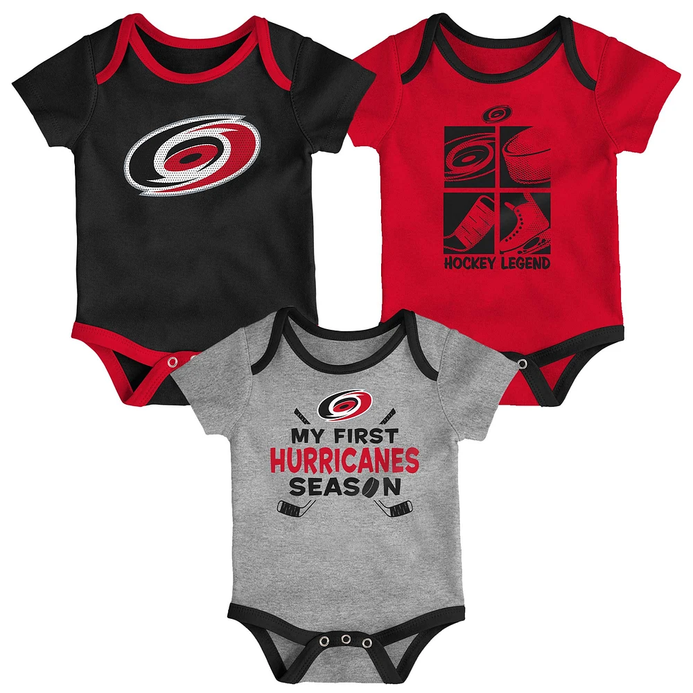 Newborn & Infant Carolina Hurricanes Legend Three-Piece Bodysuit Set