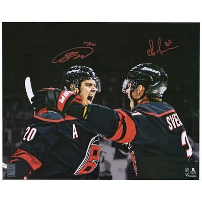 Sebastian Aho and Andrei Svechnikov Carolina Hurricanes Autographed 16" x 20" Spotlight Photograph