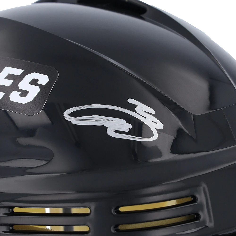 Sebastian Aho Carolina Hurricanes Autographed Black Mini Helmet