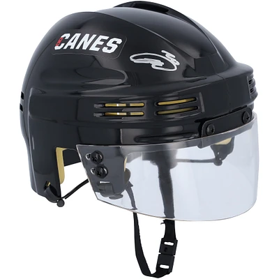 Sebastian Aho Carolina Hurricanes Autographed Black Mini Helmet