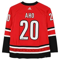 Sebastian Aho Carolina Hurricanes Autographed Red Adidas Authentic Jersey