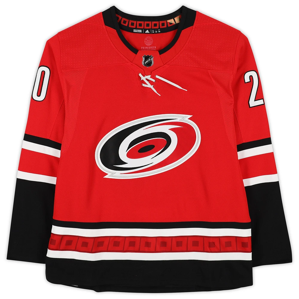 Sebastian Aho Carolina Hurricanes Autographed Red Adidas Authentic Jersey