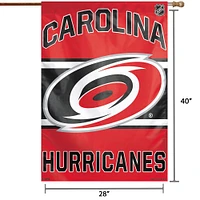 Bannière verticale simple face WinCraft Carolina Hurricanes 28" x 40" avec logo principal