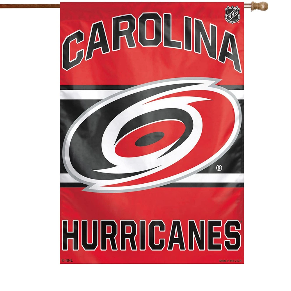 Bannière verticale simple face WinCraft Carolina Hurricanes 28" x 40" avec logo principal
