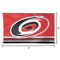 WinCraft Carolina Hurricanes Deluxe Drapeau unilatéral 3 pi x 5 pi