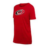Women's New Era  Red Carolina Hurricanes Glam Game Floral T-Shirt