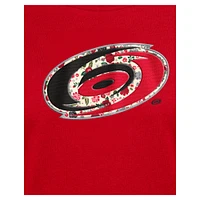 Women's New Era  Red Carolina Hurricanes Glam Game Floral T-Shirt