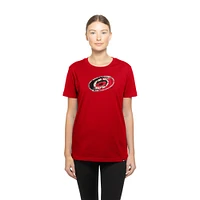 Women's New Era  Red Carolina Hurricanes Glam Game Floral T-Shirt