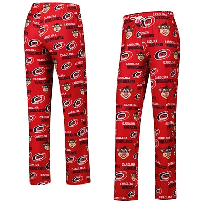 Pantalon en tricot à imprimé intégral Zest des Carolina Hurricanes de Concepts Sport pour femme