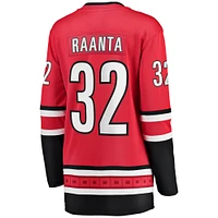 Maillot de joueur échappé alternatif des Hurricanes la Caroline Fanatics Antti Raanta rouge pour femmes