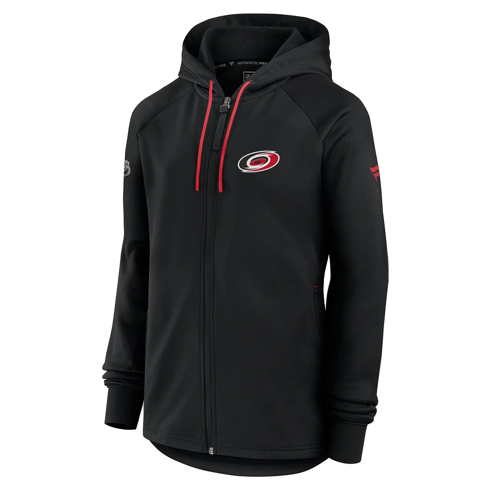 Veste polaire entièrement zippée Authentic Pro Rink des Carolina Hurricanes de Fanatics pour femme