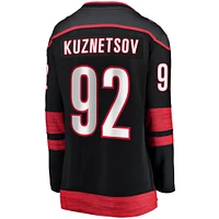 Maillot d'échappée à domicile Fanatics Evgeny Kuznetsov pour femmes, noir, Carolina Hurricanes