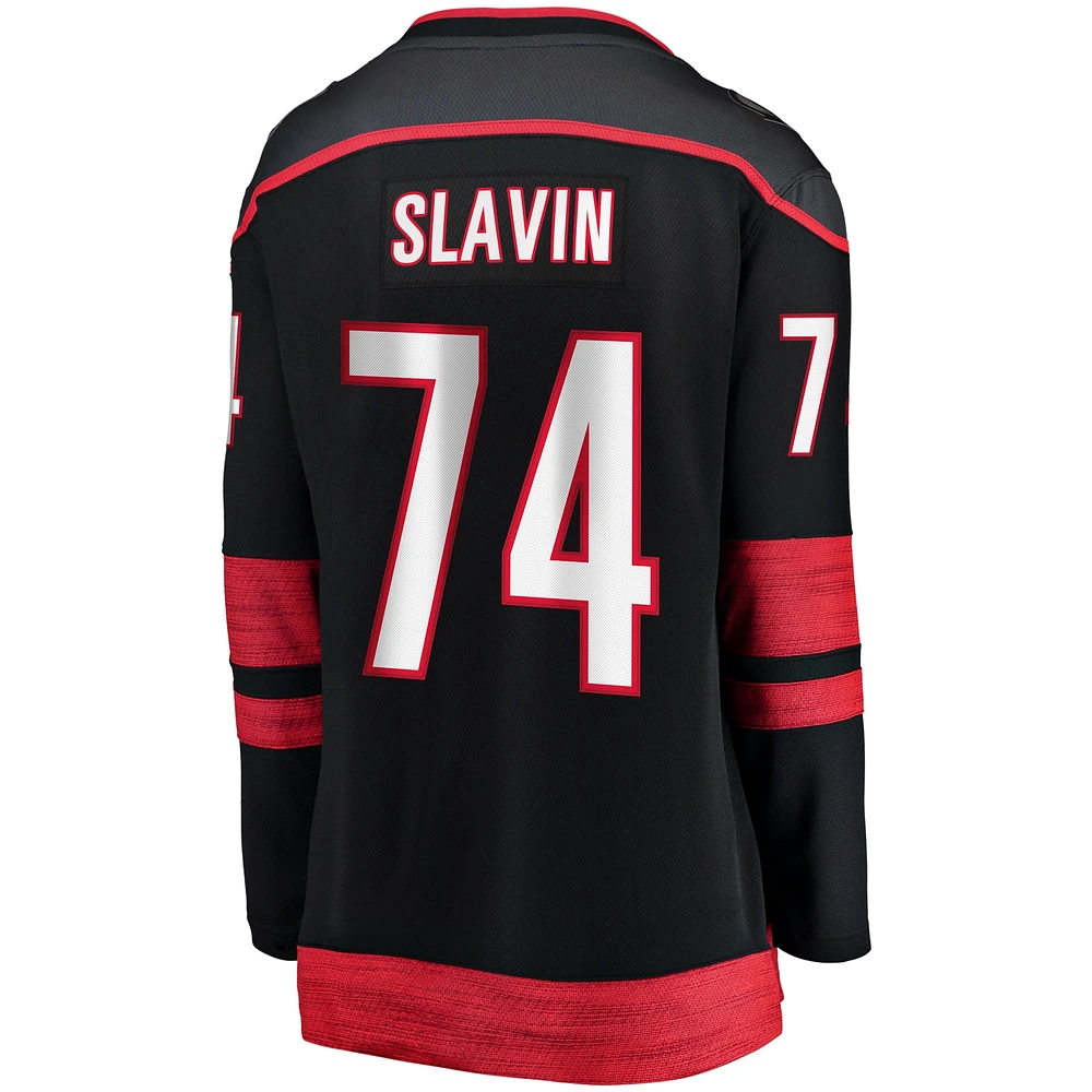 Women's Fanatics Jaccob Slavin Black Carolina Hurricanes Home Breakaway Player Jersey