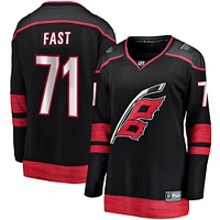 Women's Fanatics Jesper Fast Black Carolina Hurricanes Home Breakaway Player Jersey