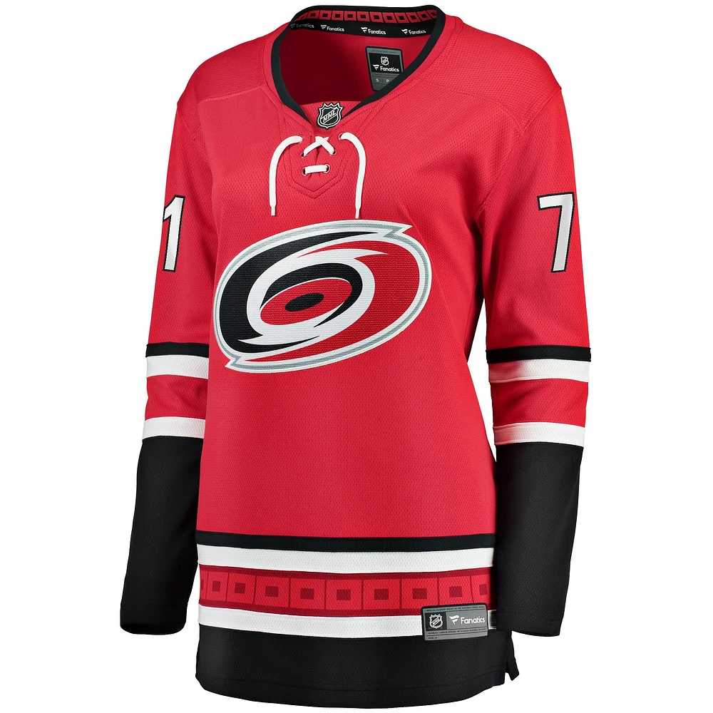 Women's Fanatics Jesper Fast Red Carolina Hurricanes Alternate Breakaway Jersey