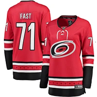 Women's Fanatics Jesper Fast Red Carolina Hurricanes Alternate Breakaway Jersey