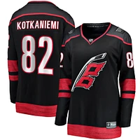 Fanatics Jesperi Kotkaniemi pour femmes, maillot de joueur échappé à domicile des Hurricanes la Caroline, noir