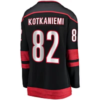 Fanatics Jesperi Kotkaniemi pour femmes, maillot de joueur échappé à domicile des Hurricanes la Caroline, noir