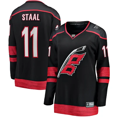 Maillot de joueur alternatif Jordan Staal pour femmes Fanatics, noir, Carolina Hurricanes Breakaway