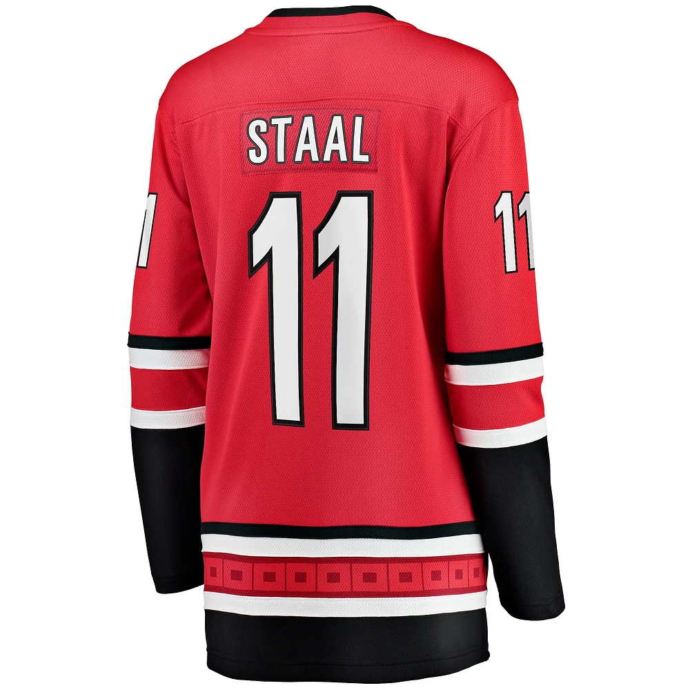 Fanatics Jordan Staal pour femmes, maillot de joueur alternatif des Hurricanes la Caroline, rouge