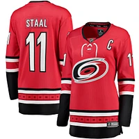 Fanatics Jordan Staal pour femmes, maillot de joueur alternatif des Hurricanes la Caroline, rouge