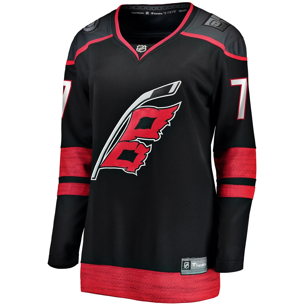 Maillot de joueur échappé à domicile des Hurricanes la Caroline, Mark Jankowski, fanatiques féminines, noir