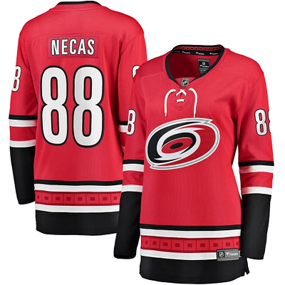 Women's Fanatics Martin Necas Red Carolina Hurricanes Alternate Breakaway Player Jersey