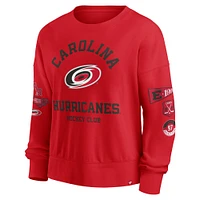 Women's Fanatics Red Carolina Hurricanes Go Team Pullover Sweatshirt