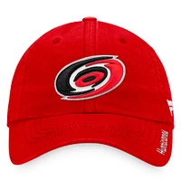 Casquette réglable avec logo principal Fanatics Red Carolina Hurricanes pour femmes