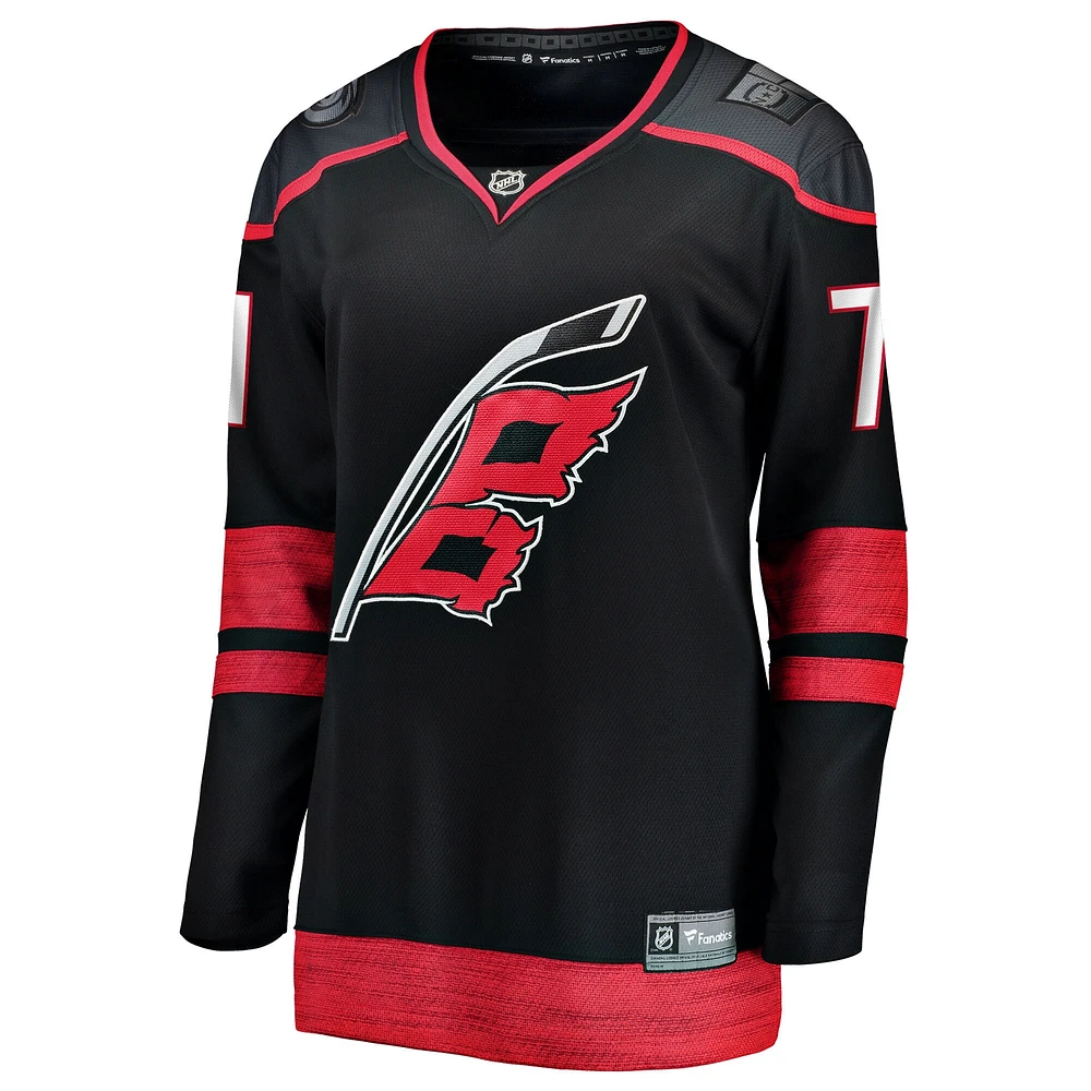 Women's Fanatics Taylor Hall Black Carolina Hurricanes Home Breakaway Player Jersey