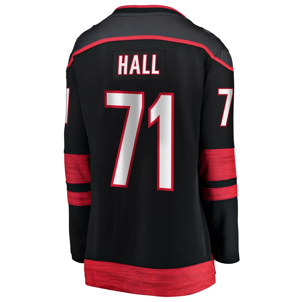 Women's Fanatics Taylor Hall Black Carolina Hurricanes Home Breakaway Player Jersey