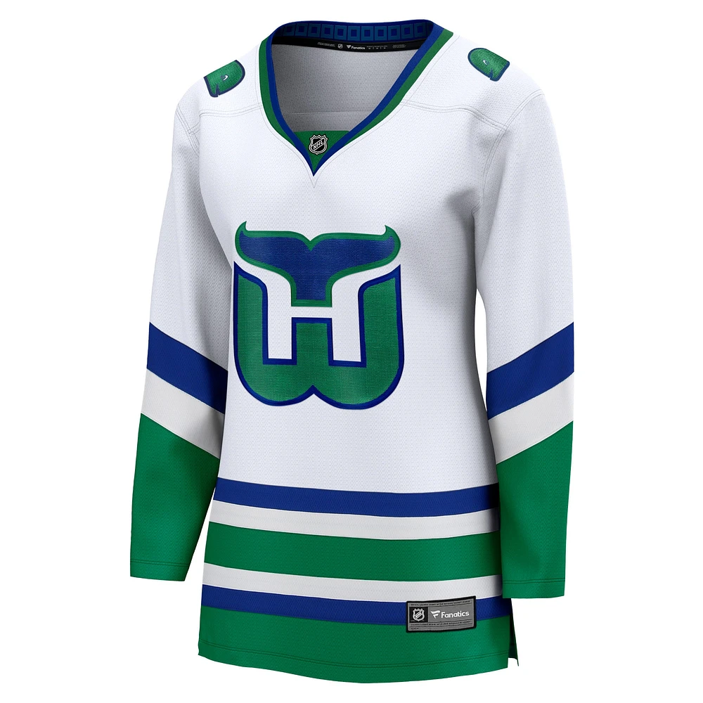 Maillot blanc Fanatics Carolina Hurricanes Whalers Premier Breakaway pour femmes