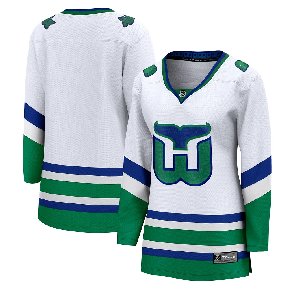 Maillot blanc Fanatics Carolina Hurricanes Whalers Premier Breakaway pour femmes