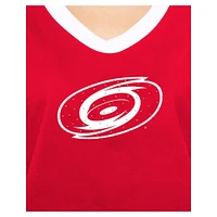 Women's New Era Red Carolina Hurricanes Game Day Rhinestuds T-Shirt