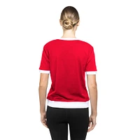 Women's New Era Red Carolina Hurricanes Game Day Rhinestuds T-Shirt