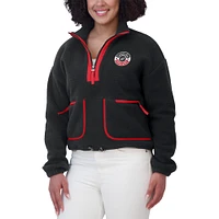 Women's WEAR by Erin Andrews  Black Carolina Hurricanes Polar Fleece Half-Zip Jacket