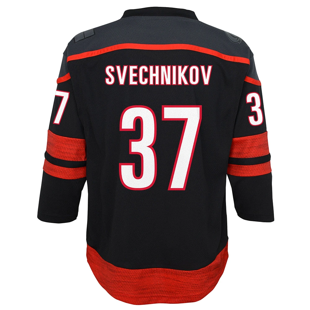 Youth Andrei Svechnikov Black Carolina Hurricanes Alternate Replica Player Jersey