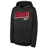 Sweat à capuche Cyber ​​Punk Performance noir pour jeunes Carolina Hurricanes