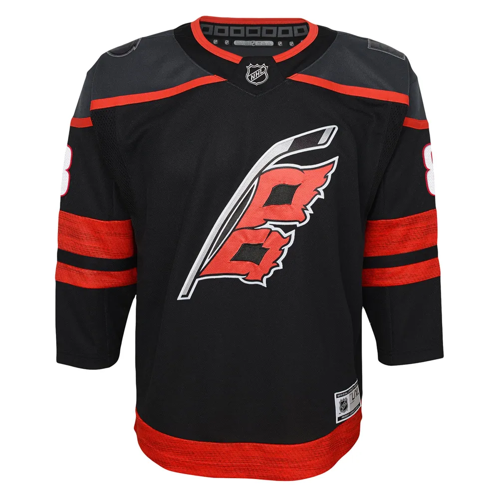 Outerstuff Youth Boys and Girls Brent Burns Black Carolina Hurricanes  2022/23 Premier Player Jersey