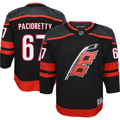 Maillot de joueur Max Pacioretty pour jeunes des Hurricanes la Caroline, noir, domicile 2022/23