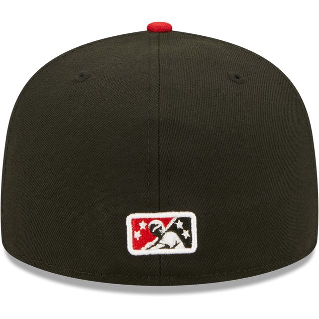 Casquette ajustée 59FIFTY Team Home des Mudcats de Caroline New Era pour homme, noire