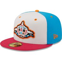 Men's New Era White/Coral Pescados De Carolina Copa La Diversion 59FIFTY Fitted Hat