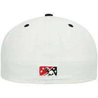 Men's New Era White Carolina Mudcats Authentic Collection Team Alternate 59FIFTY Fitted Hat