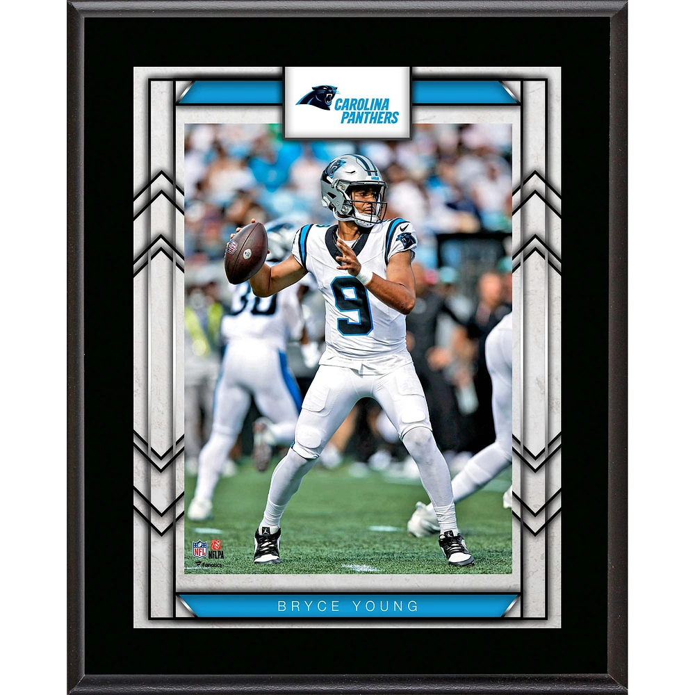 Plaque de joueur sublimée Bryce Young Carolina Panthers 10,5" x 13"