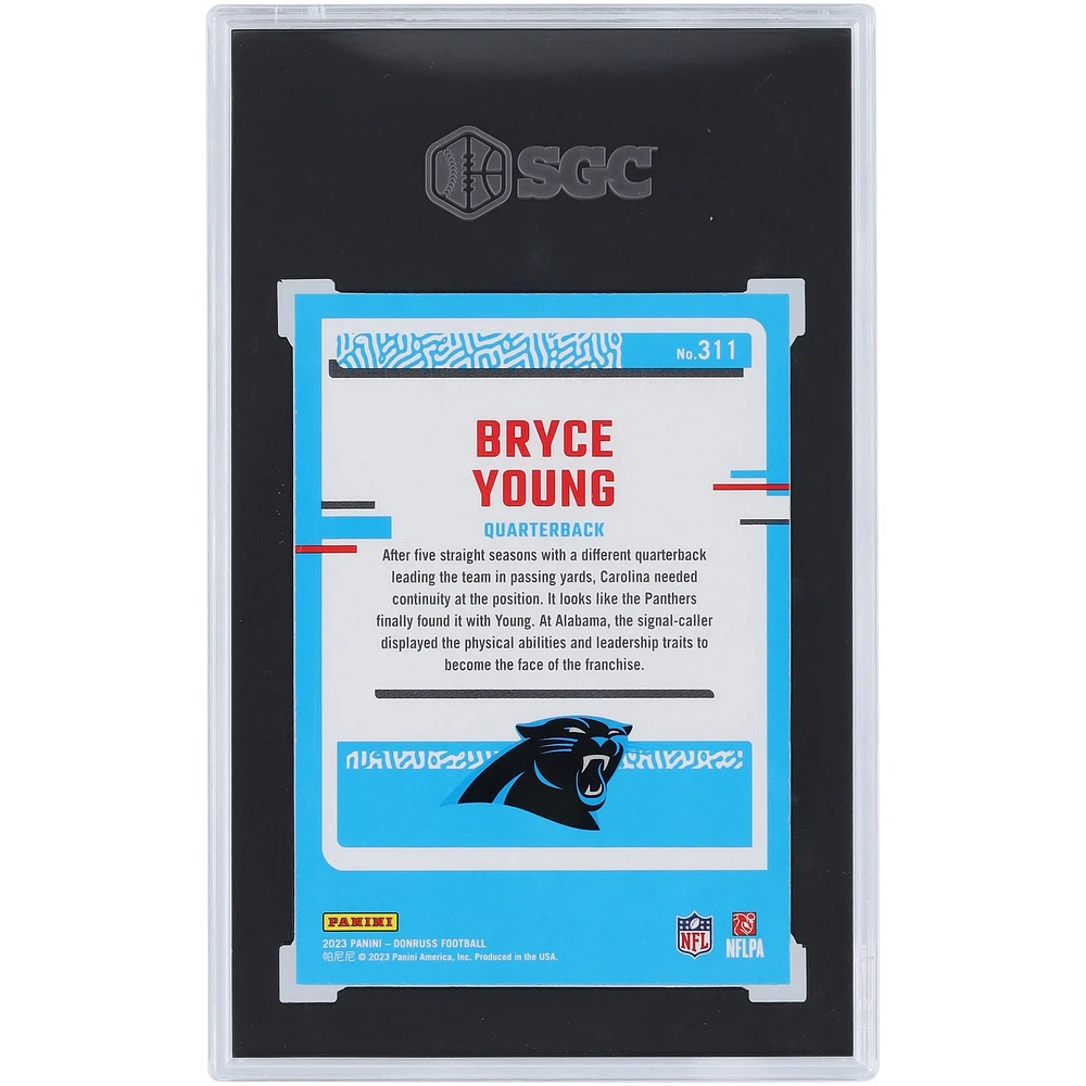 Bryce Young Carolina Panthers 2023 Panini Donruss Rated Rookie #311 SGC Authenticated 9.5 Rookie Card