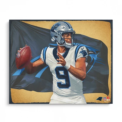 Bryce Young Carolina Panthers Unsigned 16" x 20" Photo - Art by Brian Konnick