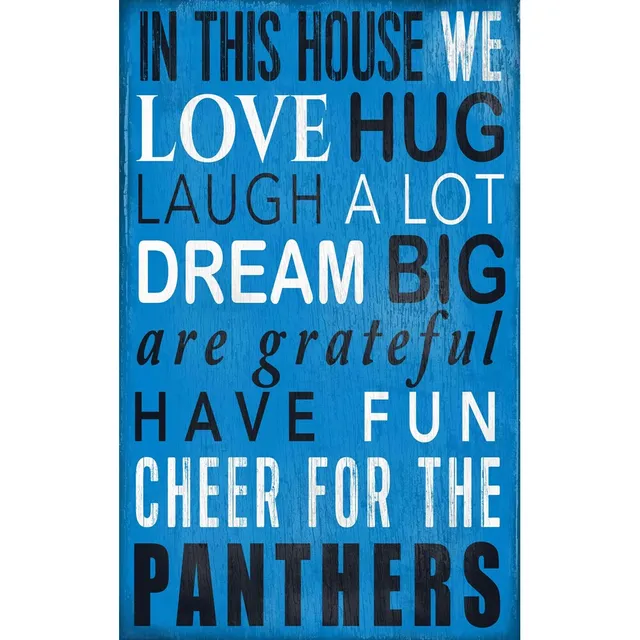 Carolina Panthers 11'' x 19'' Framed Team City Map Sign 