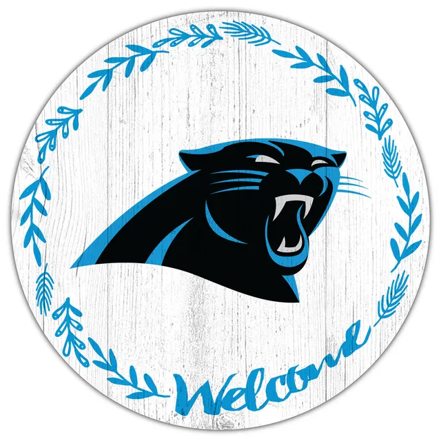 Carolina Panthers 12'' Sugar Skull Circle Sign